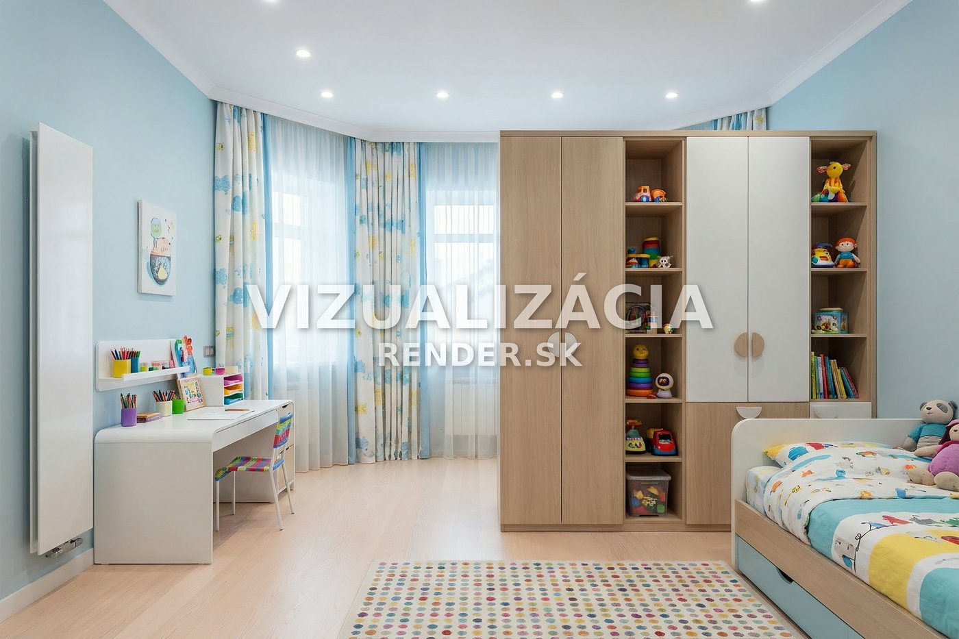 Po vizualizácii — Svetlá detská izba